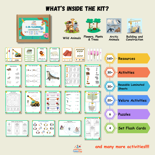 4-in-1 Foundational Learning Kit | Set 3 | LKG / KG-1