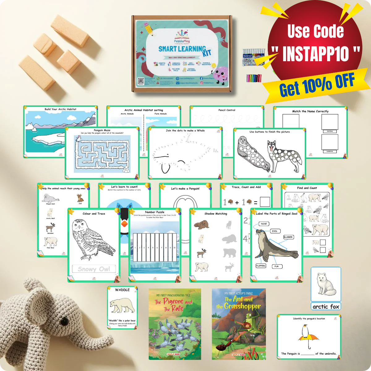 Smart Learning Kit | Age 3+ | Level 3 | Arctic Animals