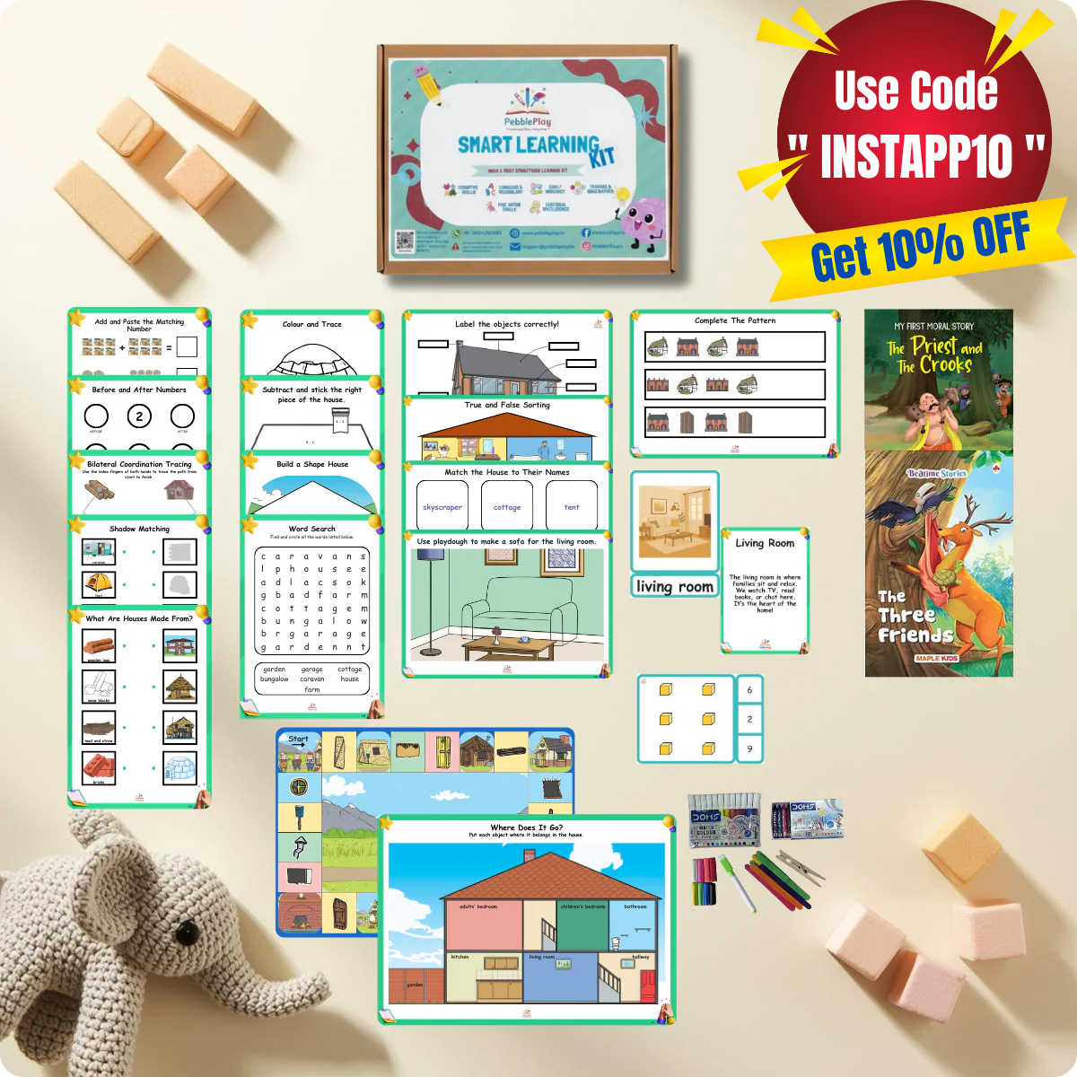Smart Learning Kit | Age 4+ | Level 1 | Houses and Homes