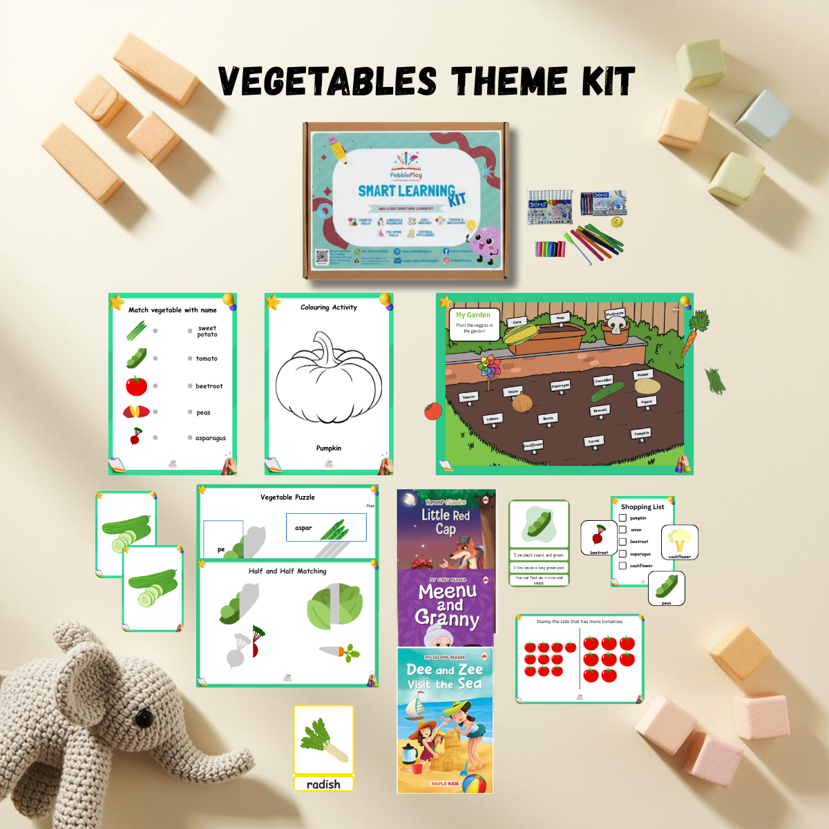 Smart Learning Kit | Age 2+ | Level 2 | Vegetables
