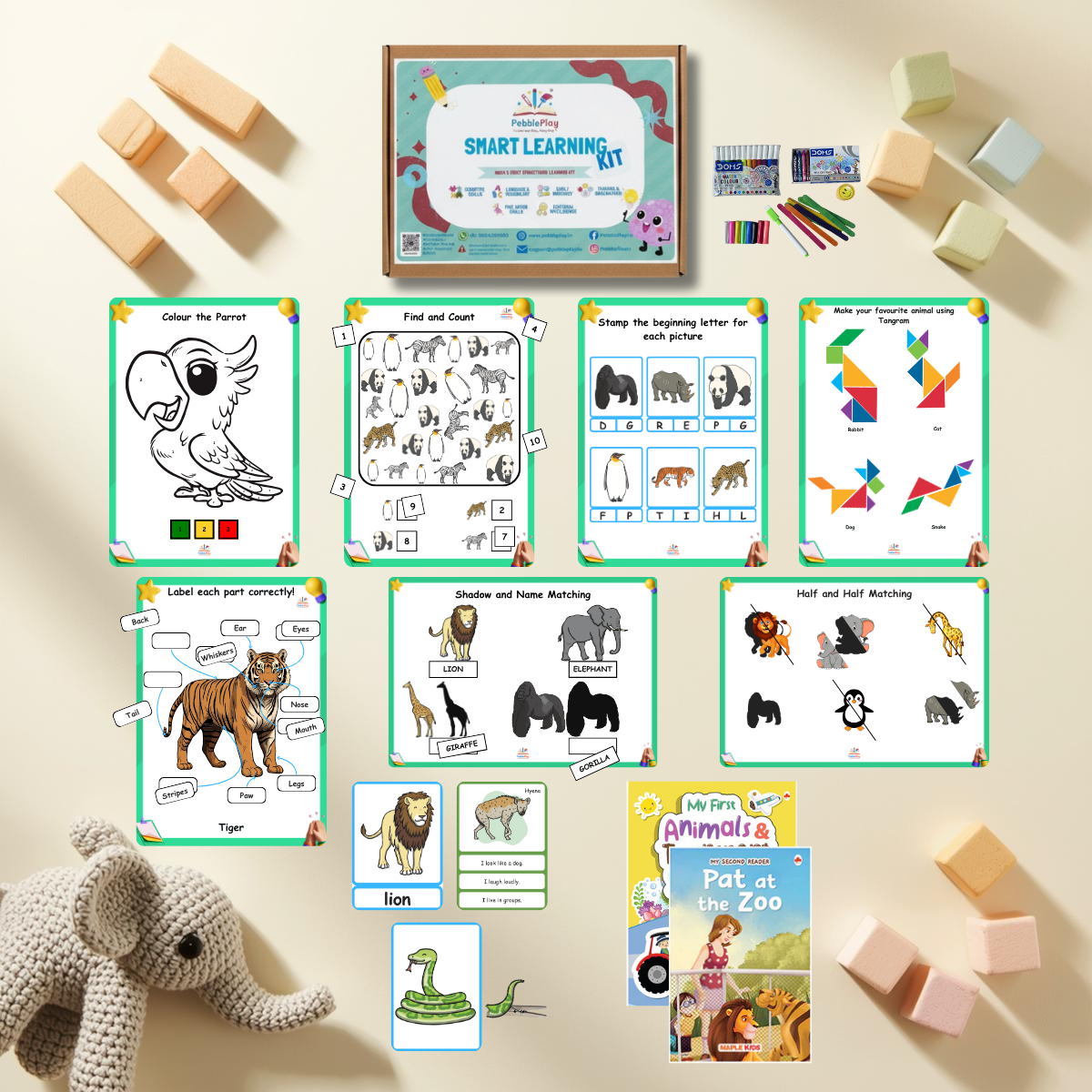 Smart Learning Kit | Age 2+ | Level 3 | Zoo Animals