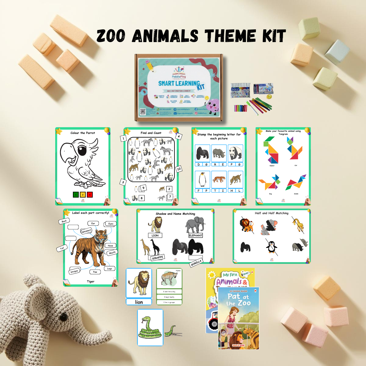 Smart Learning Kit | Age 2+ | Level 3 | Zoo Animals