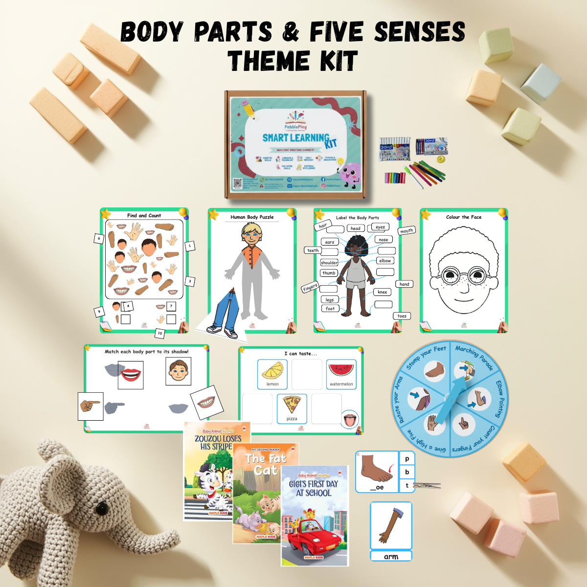 Smart Learning Kit | Age 2+ | Level 3 | Body Parts & Five Senses