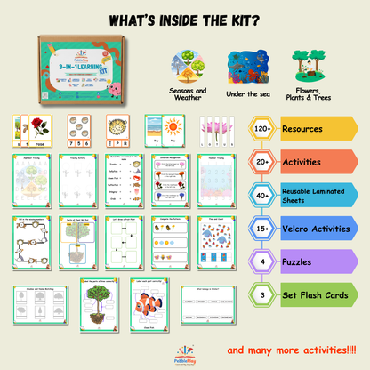 3-in-1 Foundational Learning Kit | Level 2 | LKG / KG-1
