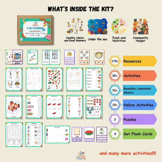 4-in-1 Foundational Learning Kit | Set 2 | LKG / KG-1