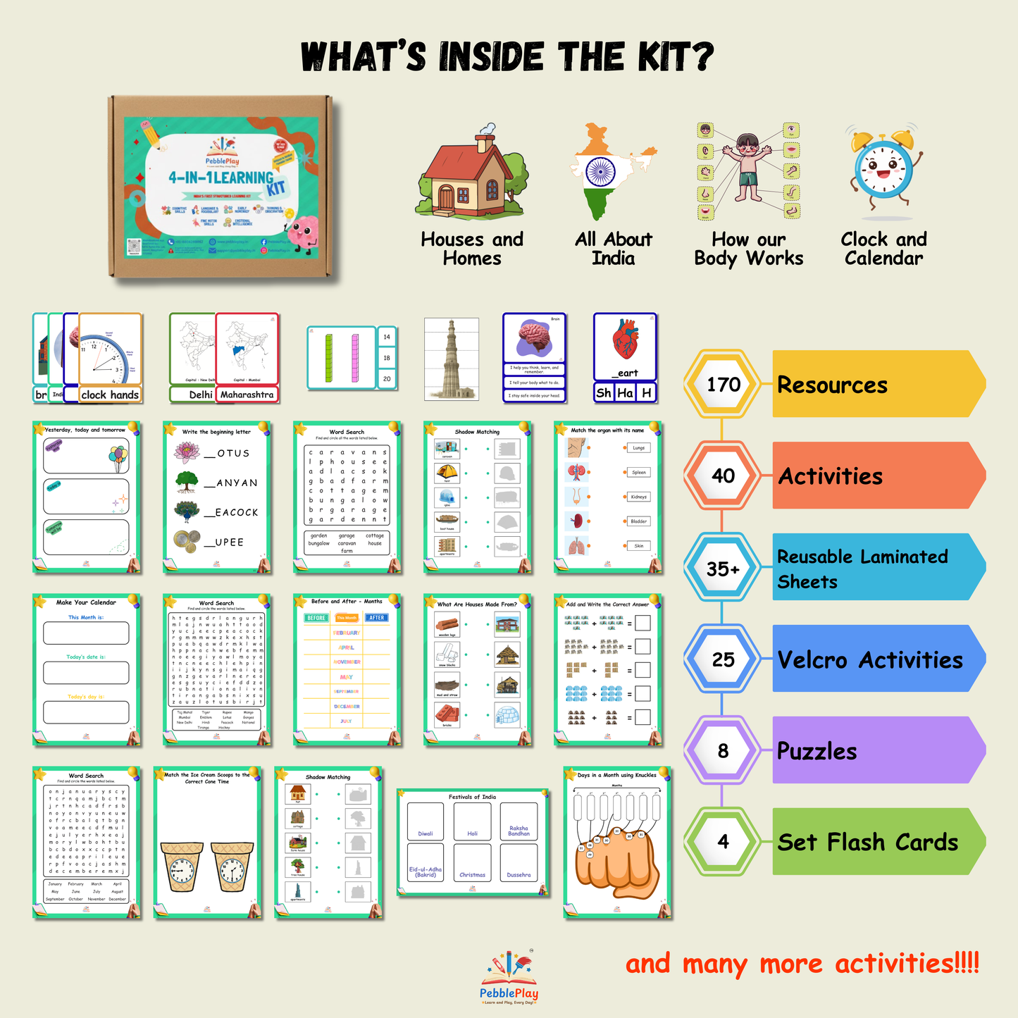 4-in-1 Foundational Learning Kit | Set 2 | UKG / KG-2